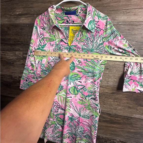 Banana Boat UPF 50+ St Raphael-Pink and Green Sundress Coverup - Picture 8 of 10